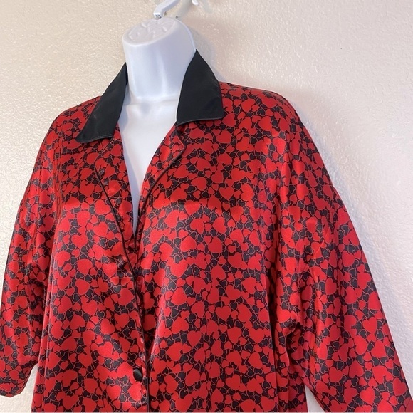 Gold Label Victoria’s Secret Heart Satin Sleep Shirt Size M/L - Picture 4 of 7